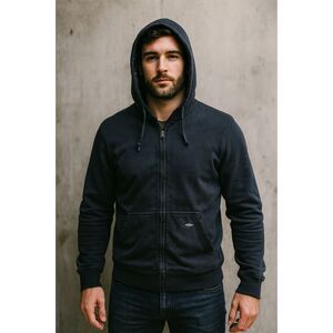 SIMS Black Full Zip Snowboard Sweatshirt FIshing Hoodie  Mens Size Small